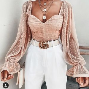 Nude crop top